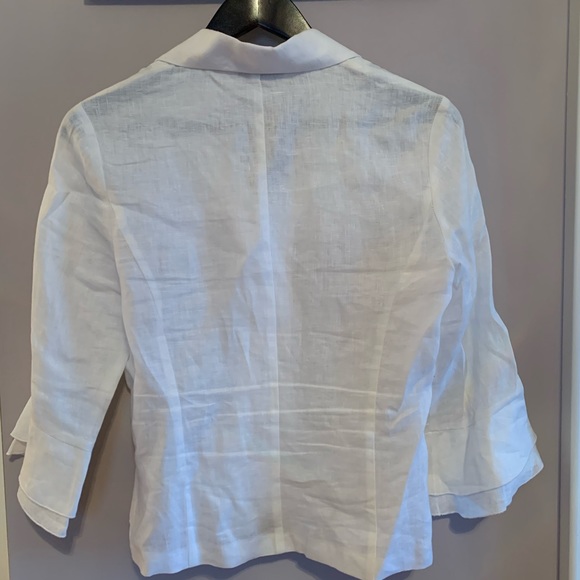 Melanie Lyne White Sheer Blouse - Picture 3 of 5